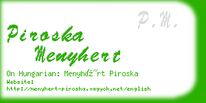 piroska menyhert business card
